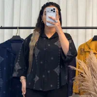شومیز باکسی طرحدار