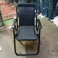 صندلی تاشو لوله مشکی580هزارتومان دسته دوبل تولیدی