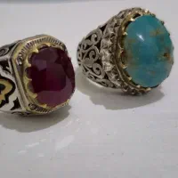 یاقوت سرخ‌افریقایی و فیروزه نیشابور