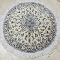 فرش دستباف دایره ۲×۲ گلابریشم نو|فرش|تهران, ونک|دیوار