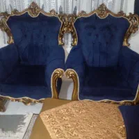 مبل مخمل سرمه ای