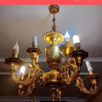 این مدل لوستر طلایی الیرام|لوستر و چراغ آویز|تبریز, |دیوار