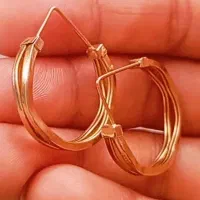 گوشواره حلقه آیی پیچی