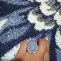 انگشتر نقره نگین عقیق کبود یمنی|جواهرات|کرمان, |دیوار