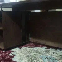میز اداری و کمد ویترینی  ام دی اف
