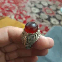انگشتر برنجی با سنگ کهنه ویمنی