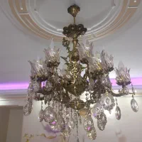 لوستر 6 شاخه 12 شعله برنجی