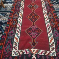 گلیم پشمی دستبافت آنتیک کلکسیونی|گلیم، جاجیم، گبه|شیراز, لاله|دیوار