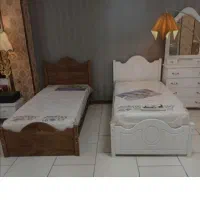 تخت یکنفره قهوه ای