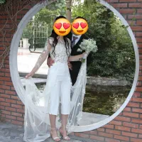 لباس عقدو نامزدی پارچه و تور فرانسوی|لباس|فردیس, فردیس|دیوار