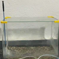 اکواریوم شیشه جلو خم شرکتی درب دار با وسایل کامل