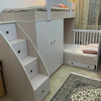 تخت خواب دونفره کم جا در حد نو