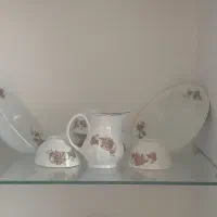 ست چینی گل سرخ|ظروف سرو و پذیرایی|کهریزک, |دیوار