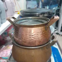 ظروف کهنه روحی مسی تفلون چدن خریدارم