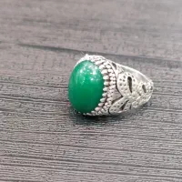 انگشتر نقره عقیق سبز