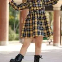 پیراهن کشمیری عروسکی دخترانه کمر چین دار برند|کفش و لباس بچه|خرم‌آباد, |دیوار