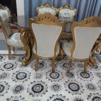 میز نهارخوری باکلاس ۶نفره سلطنتی خوشکل