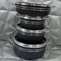 سرویس قابلمه گرانیت 7 پارچه سایز بزرگ نو و اکبند
