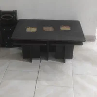 جلو مبلی میز وسط،و ۴میز کوچک سالم با جنس عالی