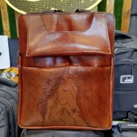 کیف چرم طبیعی مردانه دوشی دست دوز