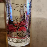 لیوان آنتیک خارجی طرحدار دو عدد