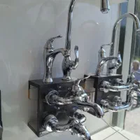 ست شیرالات ۴تکه فانتزی استیل کروم