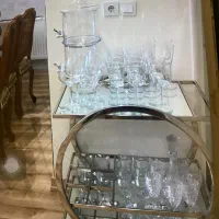 میز بار استیل آینه ای