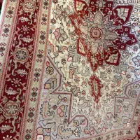 فرش هریس تبریز گل ابریشم آکبند