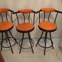 3عدد صندلی اپن فلزی پایه بلند