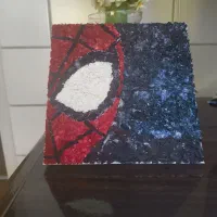 نقاشی برجسته اسپایدرمن روی بوم