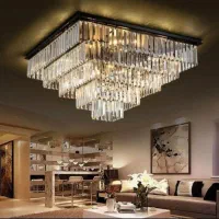 لوستر الماس. کریستالی مدل تینا مربع. AC light|لوستر و چراغ آویز|تهران, پارک شهر|دیوار