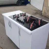 کابینت سفید. طرح دار