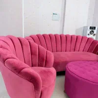 مبل صدفی رنگ مرجانی ترک درحد نو|مبلمان خانگی و میز عسلی|هشتگرد, مدرس|دیوار