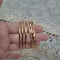 النگو آینه ای جنس استیل رنگ ثابت سایز ۱