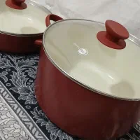 قابلمه و تابه رنگ زرشکی|ظروف پخت‌وپز|تهران, گمرک|دیوار