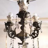 لوستر برنزی ۳ شعله