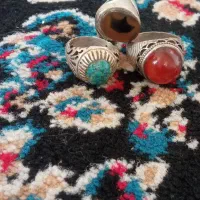 سه عدد انگشتر رکاب قدیمی نقر ۹۲۵