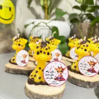 ۵۰ عدد  آماده گیفت نشانه زرافه و جوجه مدرسه