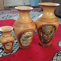 سه عددگلدان سفالی
