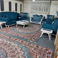 مبل نه نفره و دو عدد فرش نه متری و ست میز عسلی|مبلمان خانگی و میز عسلی|تهران, کوثر|دیوار