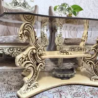 مبل استیل 7 نفره و یک میز ال سی دی|مبلمان خانگی و میز عسلی|قرچک, میرزائی شمالی|دیوار