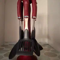 سرویس کفکیرملاقه 6تیکه اصلی جنس سیلکونی دسته استیل|ظروف پخت‌وپز|اسدآباد, |دیوار