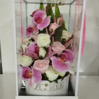 باکس شیشه ای گل، زیبا و خاص مناسب هدیه دادن و ...