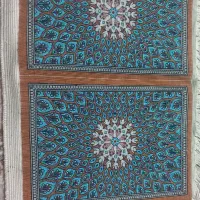 دو عدد فرش زیر تلفنی ابریشم