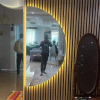 آینه نیم دایره همراه نور ابعاد سفارشی|آینه|بابل, |دیوار