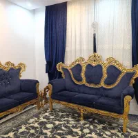 مبل هفت نفره و شال پرده|مبلمان خانگی و میز عسلی|ساوه, |دیوار