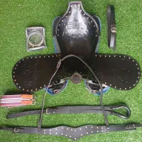 زین چرم گاومیشی سرخ پوستی