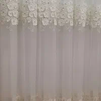 پرده توری با سه ردیف گیپور برجسته