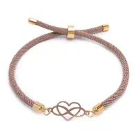 هدیه شیک دستنبدطلای ۱۸عیار مدل قلب وبی نهایت