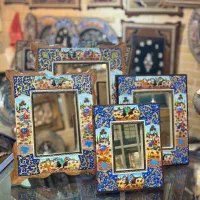 آیینه با نقاشی شکار